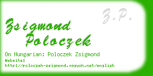 zsigmond poloczek business card